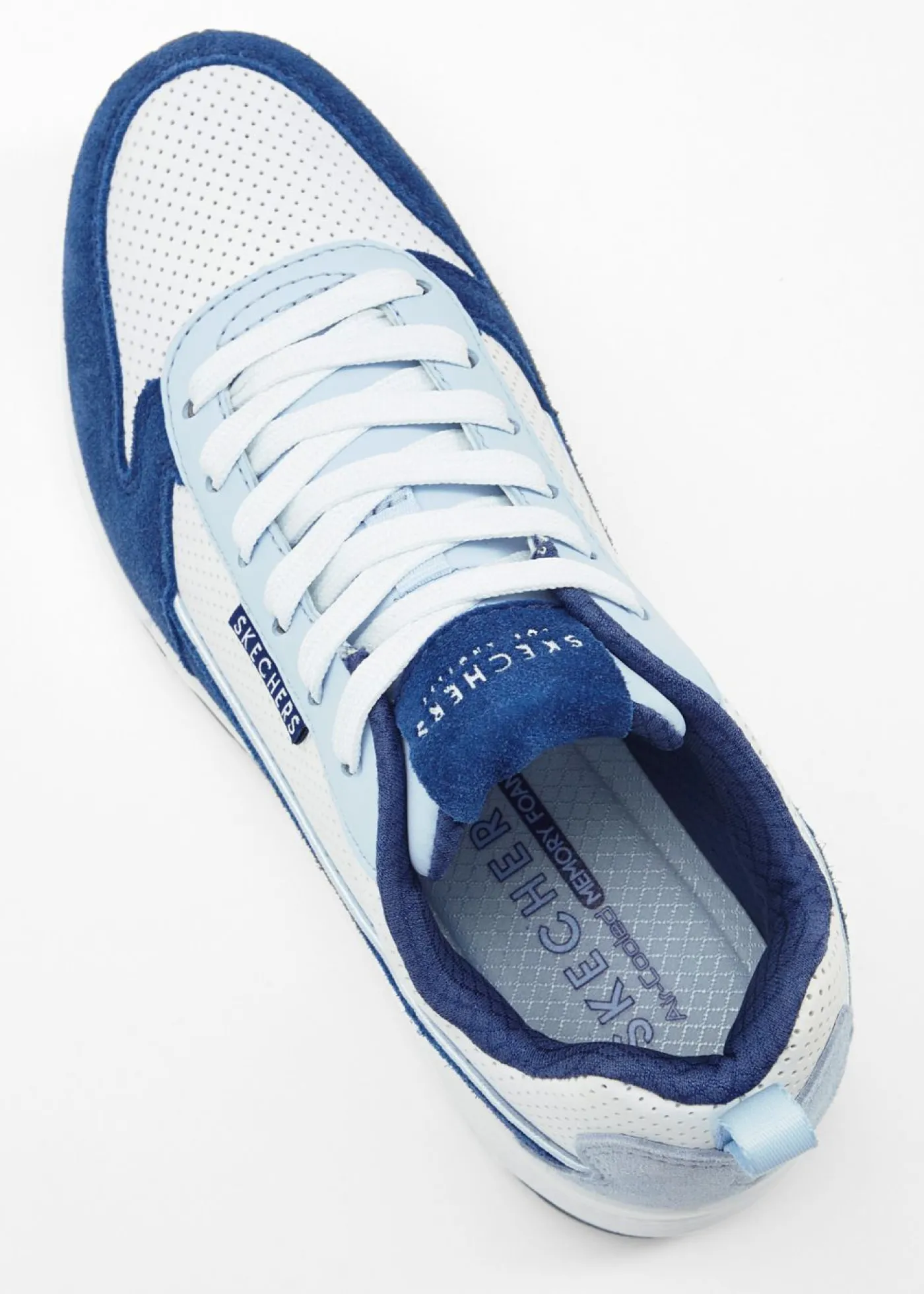 bonprix Skechers Zapatillas Skechers con espuma viscoelástica Blanco-azul Discount