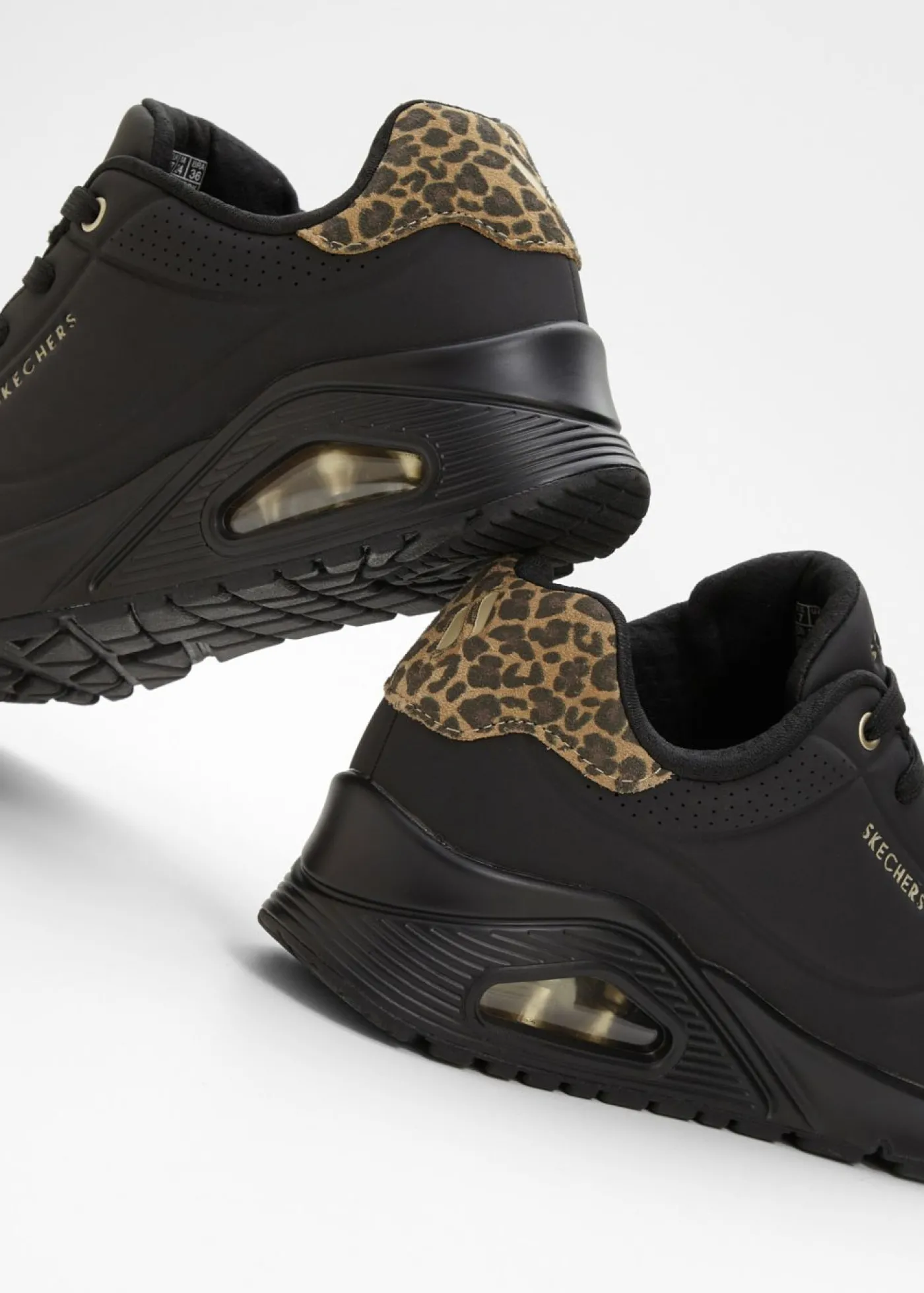 bonprix Skechers Zapatillas Skechers con espuma viscoelástica Negro de leopardo Hot