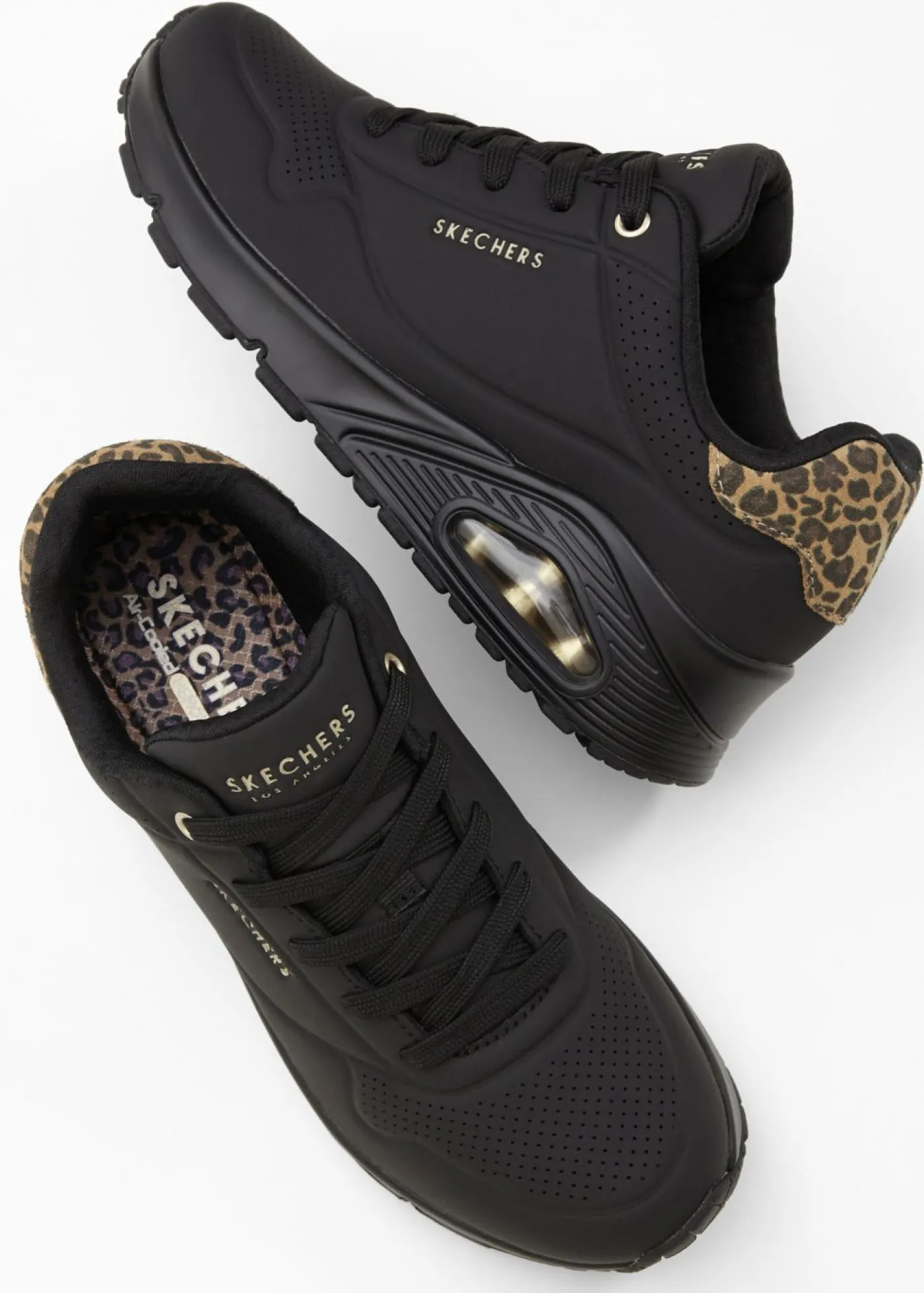 bonprix Skechers Zapatillas Skechers con espuma viscoelástica Negro de leopardo Hot
