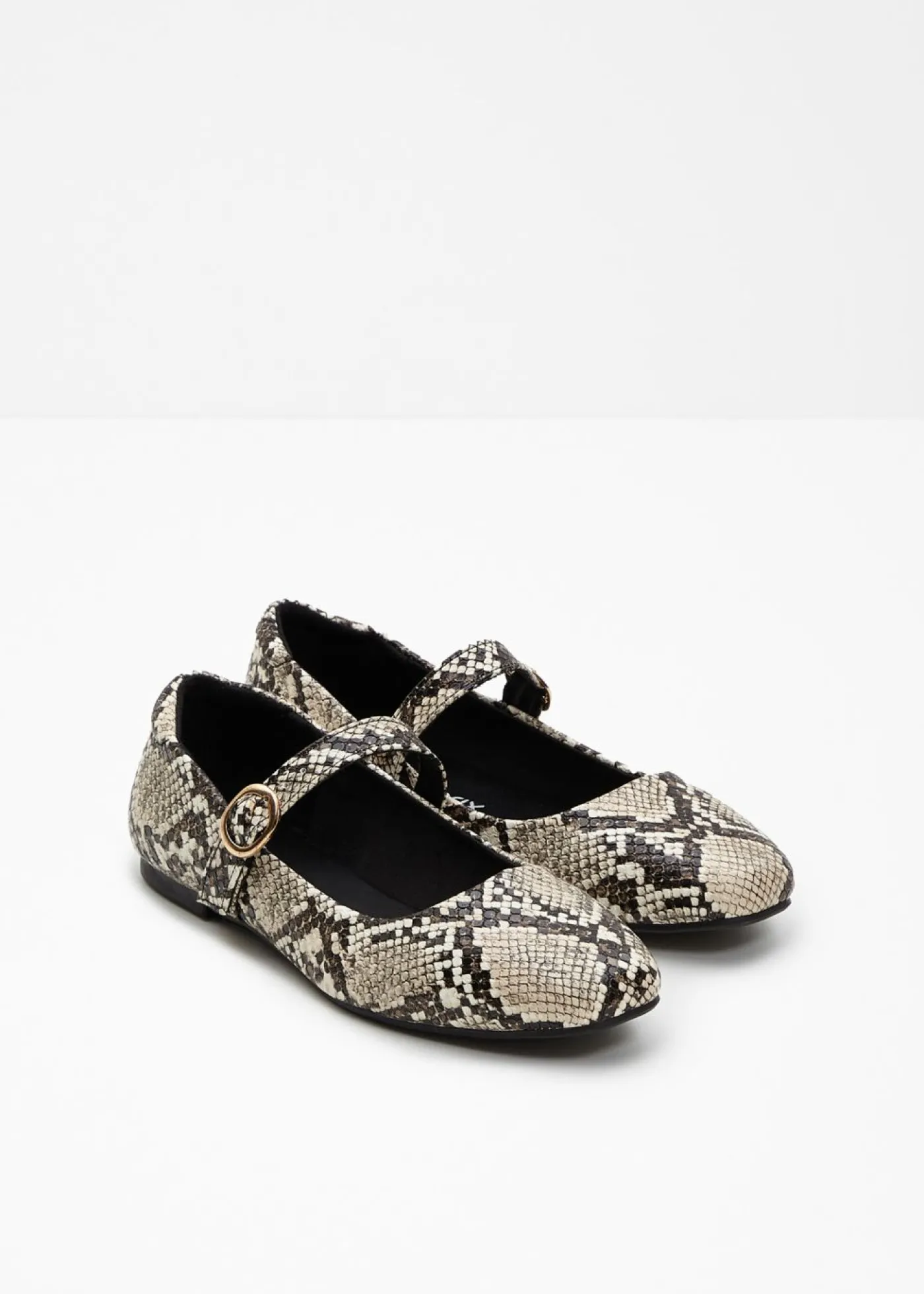 bonprix bonprix Zapato tipo Mary Jane con estampado animal Beige-negro Online