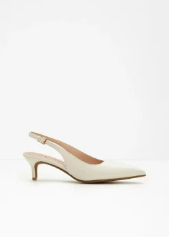 bonprix bonprix Zapatos con tacón de aguja blanco perla Outlet