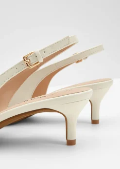 bonprix bonprix Zapatos con tacón de aguja blanco perla Outlet