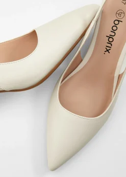 bonprix bonprix Zapatos con tacón de aguja blanco perla Outlet