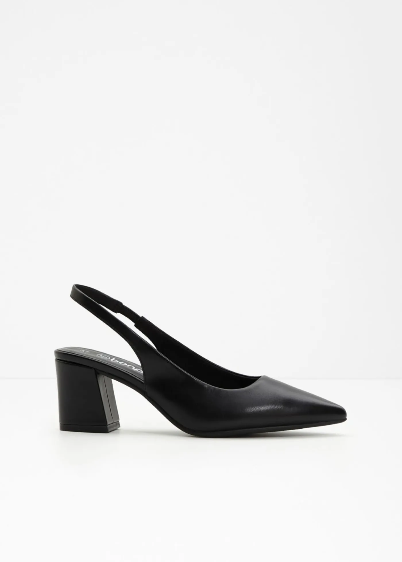 bonprix bonprix Zapatos con tacón grueso y talón al descubierto Negro Sale