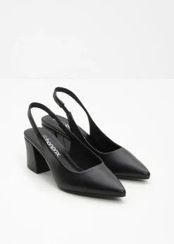 bonprix bonprix Zapatos con tacón grueso y talón al descubierto Negro Sale