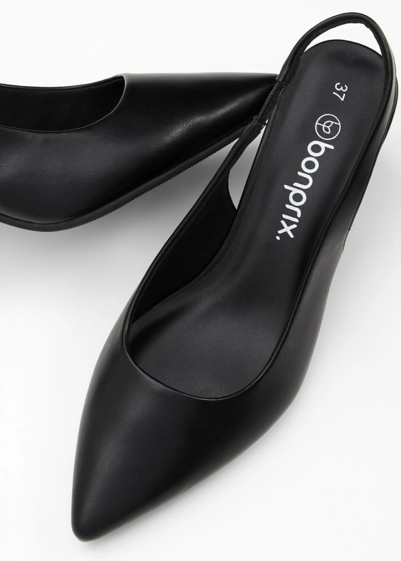 bonprix bonprix Zapatos con tacón grueso y talón al descubierto Negro Sale