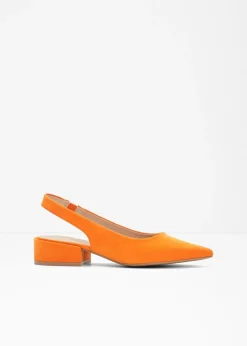 bonprix bonprix Zapatos con tacón plano y talón al descubierto Naranja Sale