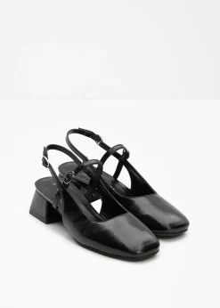 bonprix bonprix Zapatos con talón al descubierto y tira Negro Outlet