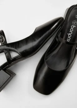 bonprix bonprix Zapatos con talón al descubierto y tira Negro Outlet
