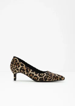 bonprix bonprix Zapatos de salón con aspecto animal estampado leo beige Clearance