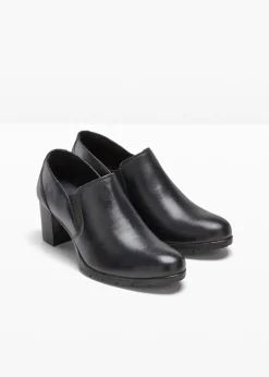 bonprix bonprix Zapatos de tacón cerrados de piel Negro Discount