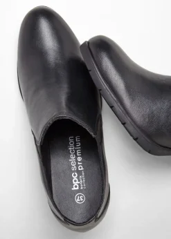 bonprix bonprix Zapatos de tacón cerrados de piel Negro Discount