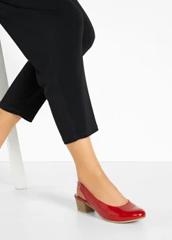 bonprix Jana Zapatos de tacón con el talón al descubierto Jana de ancho cómodo Rojo Hot