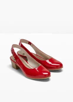 bonprix Jana Zapatos de tacón con el talón al descubierto Jana de ancho cómodo Rojo Hot