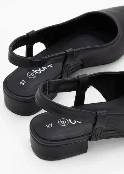 bonprix bonprix Zapatos de tacón con talón al descubierto Negro Discount