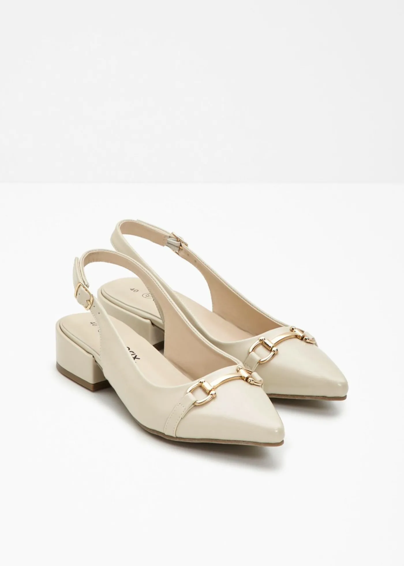 bonprix bonprix Zapatos de tacón con talón al descubierto Beige Online