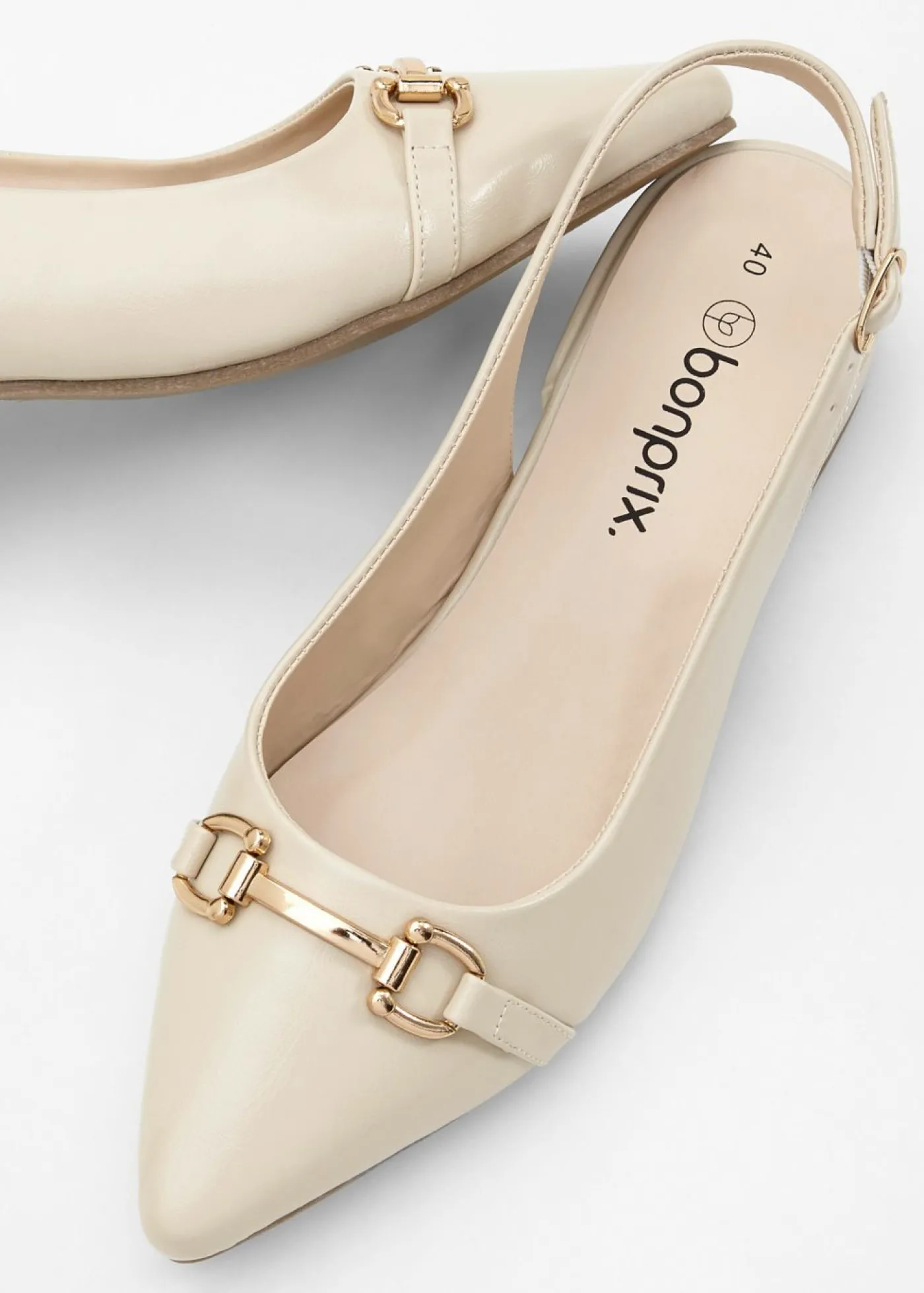 bonprix bonprix Zapatos de tacón con talón al descubierto Beige Online