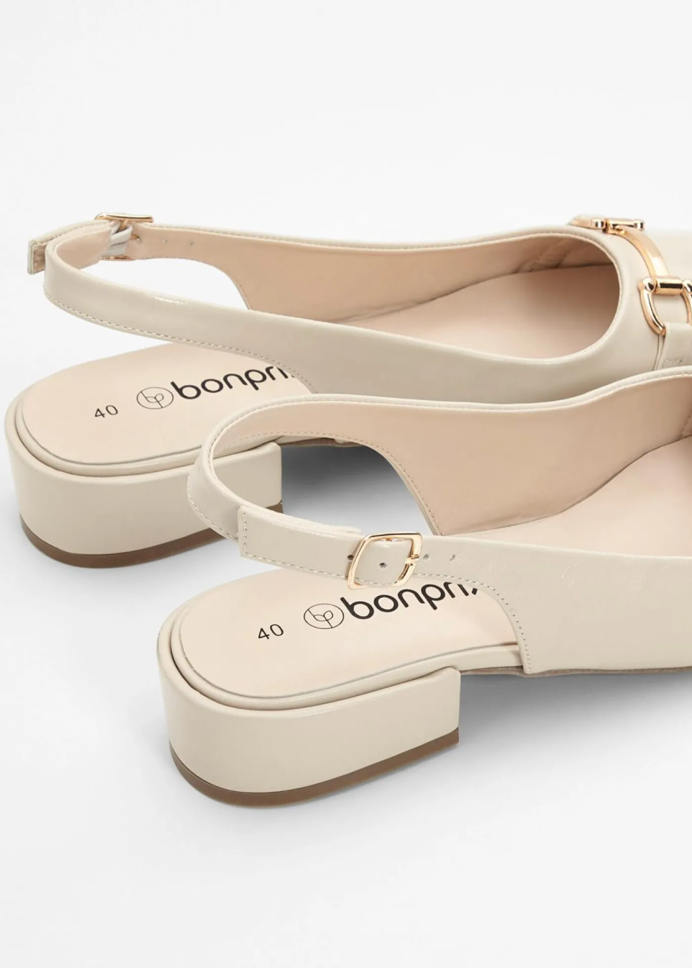 bonprix bonprix Zapatos de tacón con talón al descubierto Beige Online