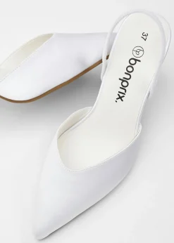 bonprix bonprix Zapatos de tacón con talón al descubierto Blanco Hot