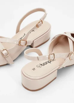 bonprix bonprix Zapatos de tacón con talón al descubierto Beige Discount
