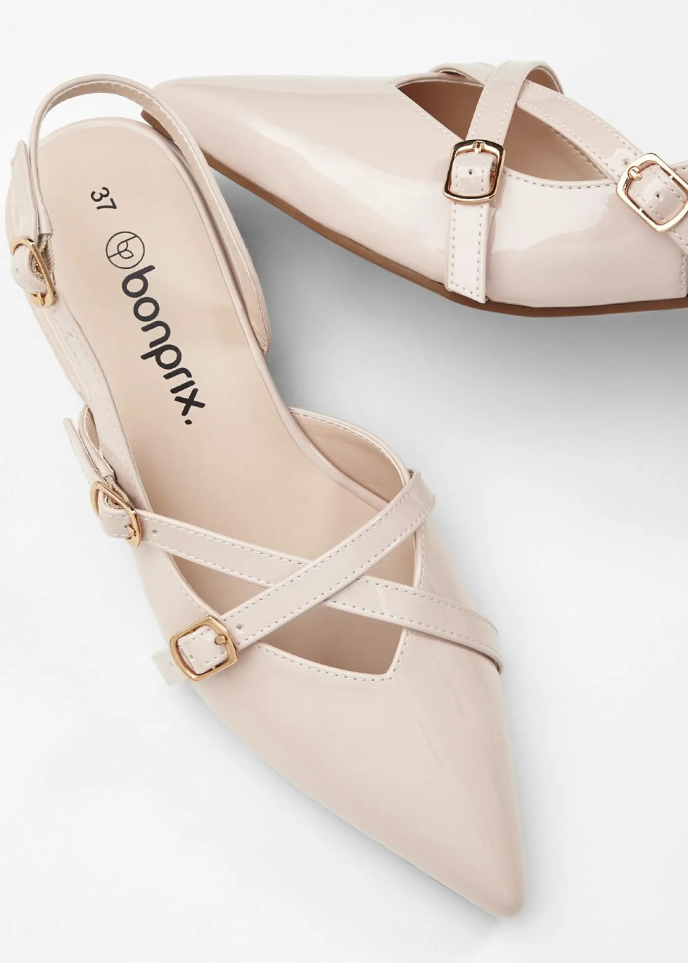 bonprix bonprix Zapatos de tacón con talón al descubierto Beige Discount