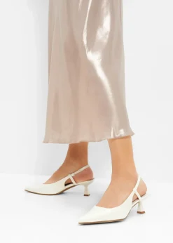 bonprix bonprix Zapatos de tacón con talón al descubierto Blanco lana Hot