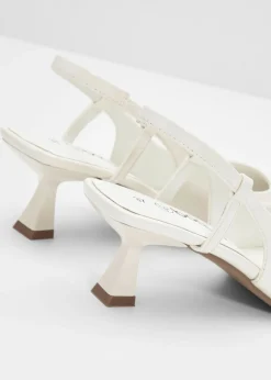 bonprix bonprix Zapatos de tacón con talón al descubierto Blanco lana Hot