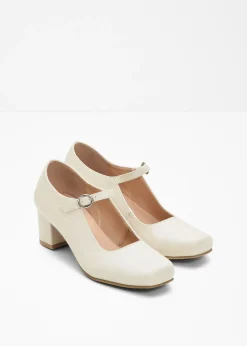 bonprix bonprix Zapatos de tacón con tira Crema Online