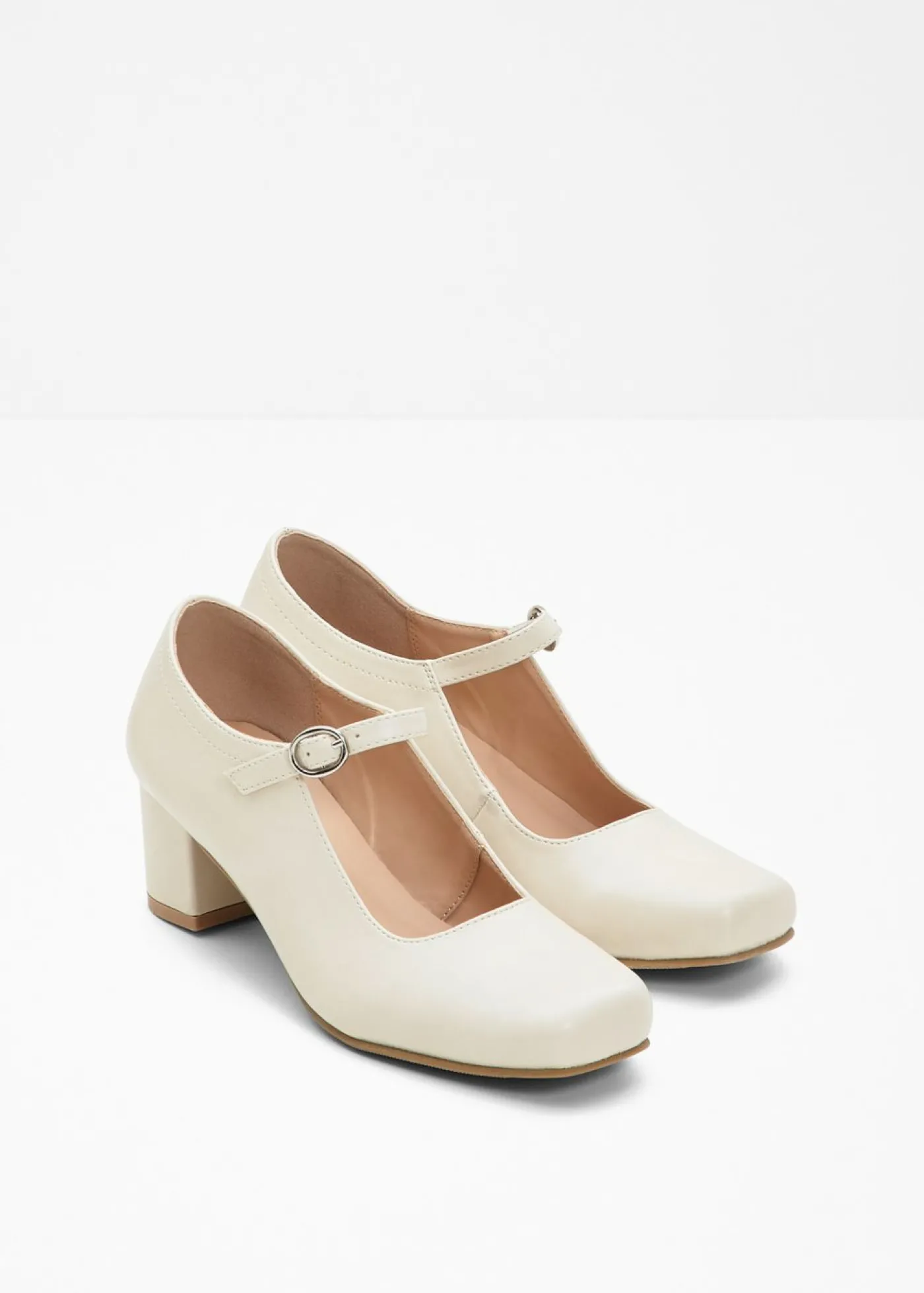 bonprix bonprix Zapatos de tacón con tira Crema Online