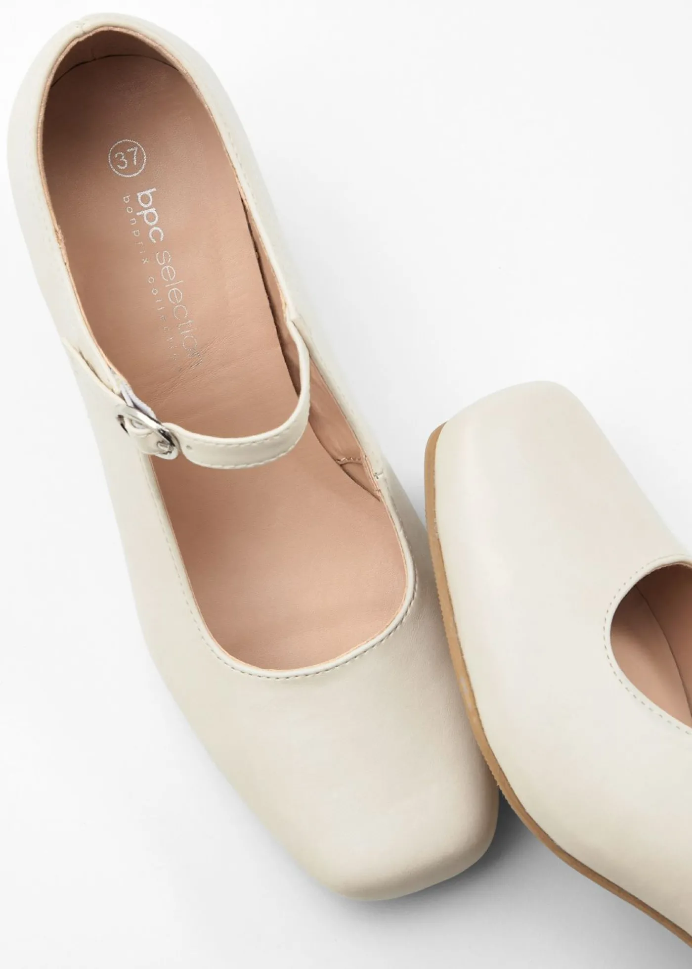 bonprix bonprix Zapatos de tacón con tira Crema Online
