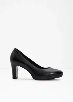 bonprix Tamaris Zapatos de tacón de piel de Tamaris Negro Discount