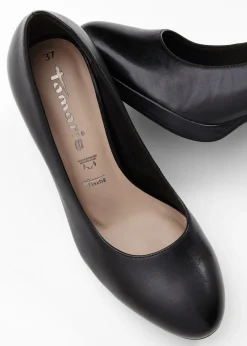 bonprix Tamaris Zapatos de tacón de piel de Tamaris Negro Discount