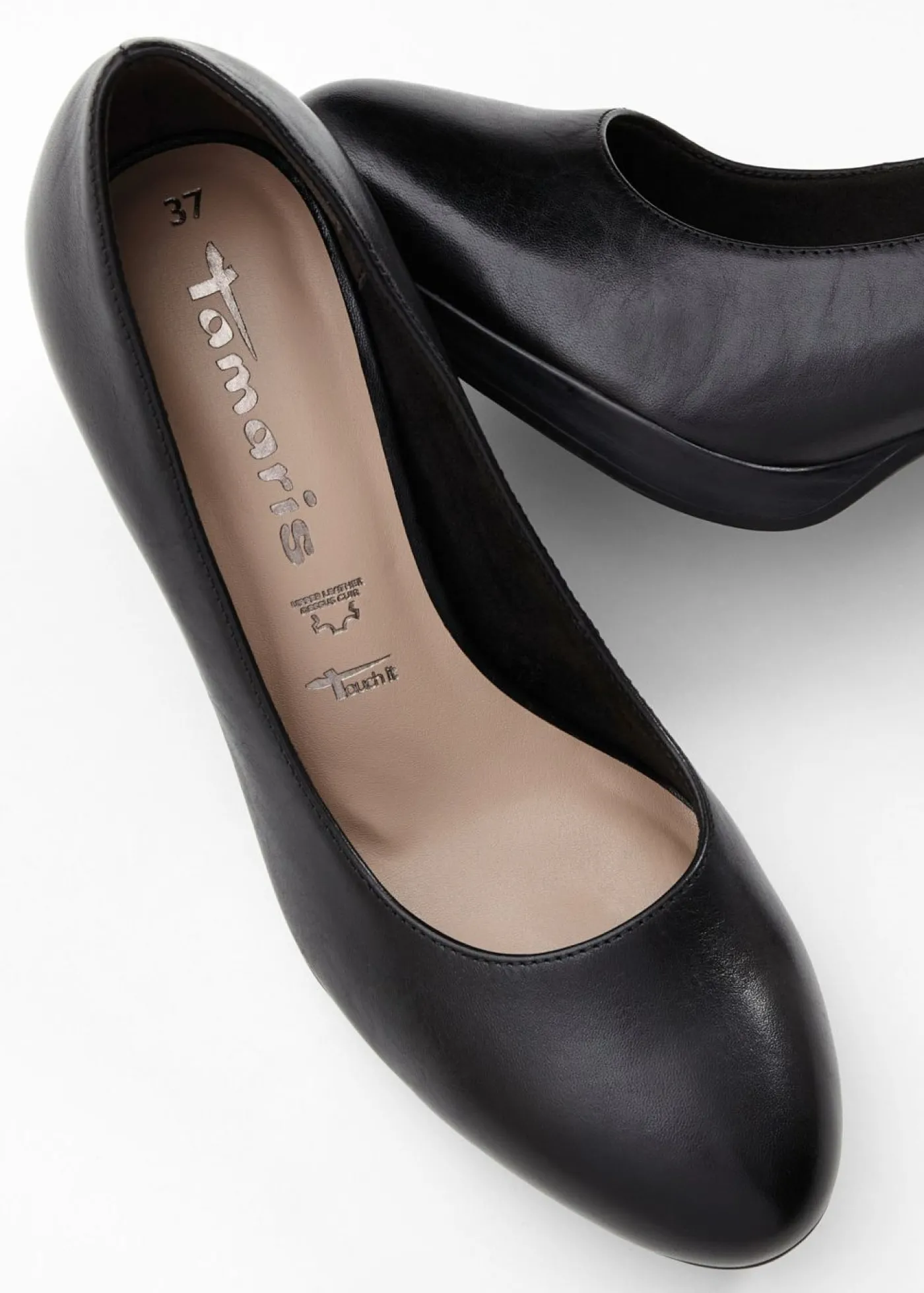 bonprix Tamaris Zapatos de tacón de piel de Tamaris Negro Discount