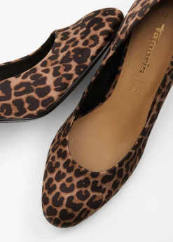 bonprix Tamaris Zapatos de tacón de Tamaris con estampado animal estampado leo marrón New
