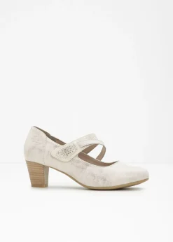 bonprix Jana Zapatos de tacón Jana en ancho cómodo Beige-dorado
