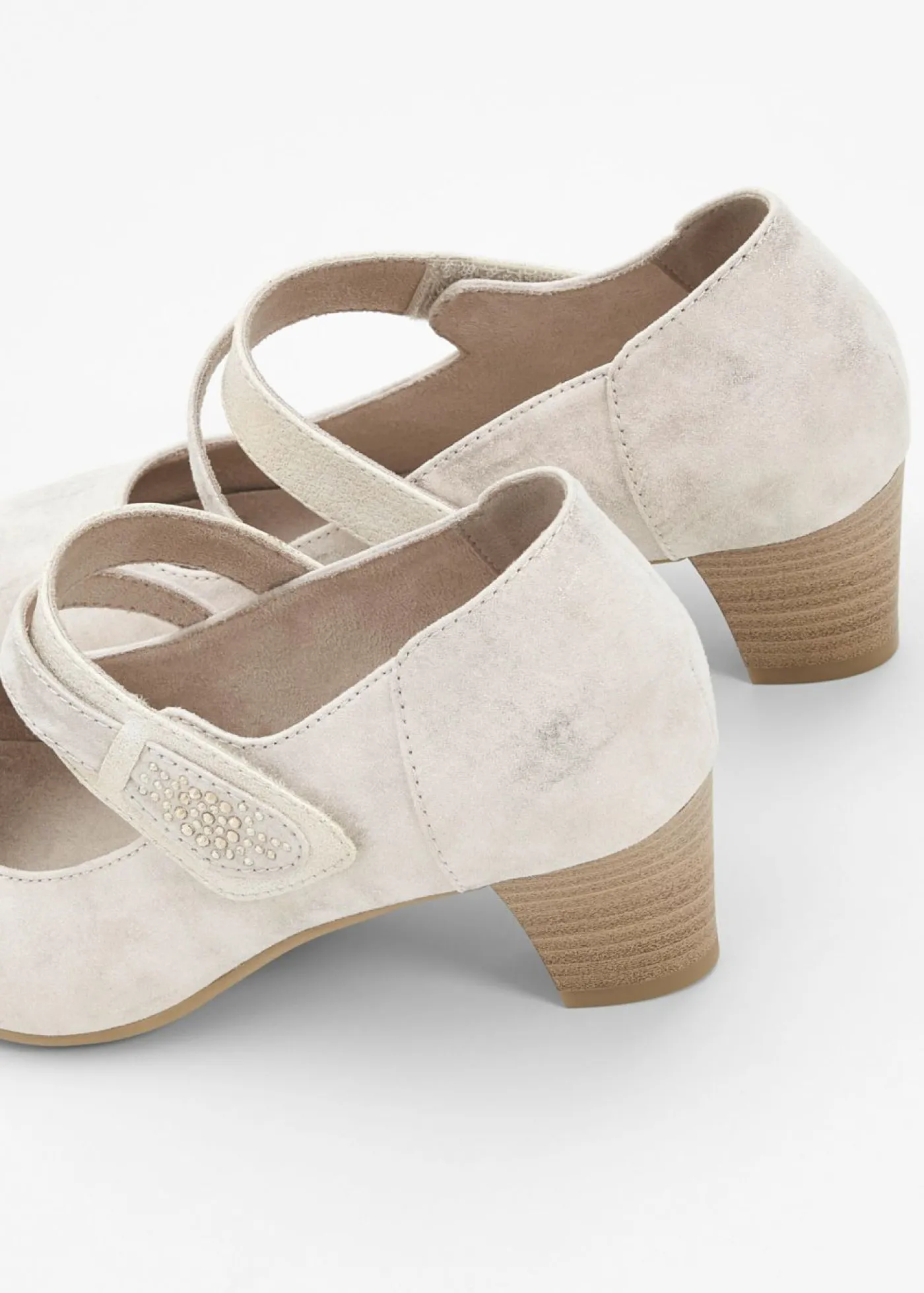 bonprix Jana Zapatos de tacón Jana en ancho cómodo Beige-dorado